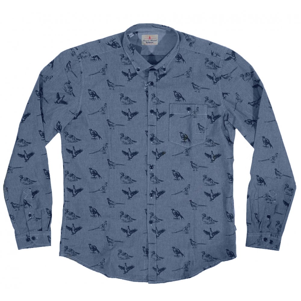 Gamefowl Shirt Indigo Mens Clothing From Attic Clothing Uk 